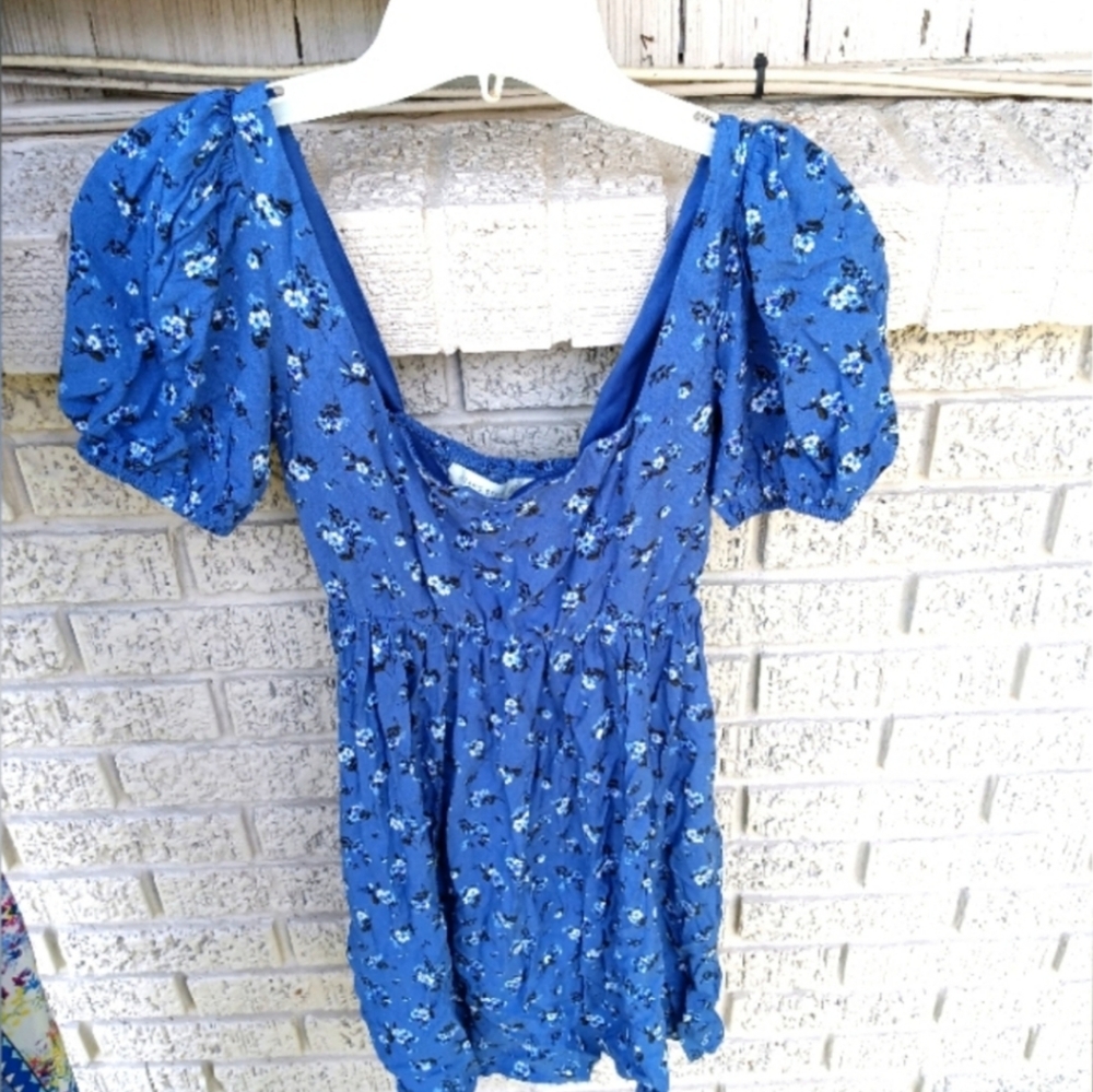 Altar'd State Blue Floral Mini Dress